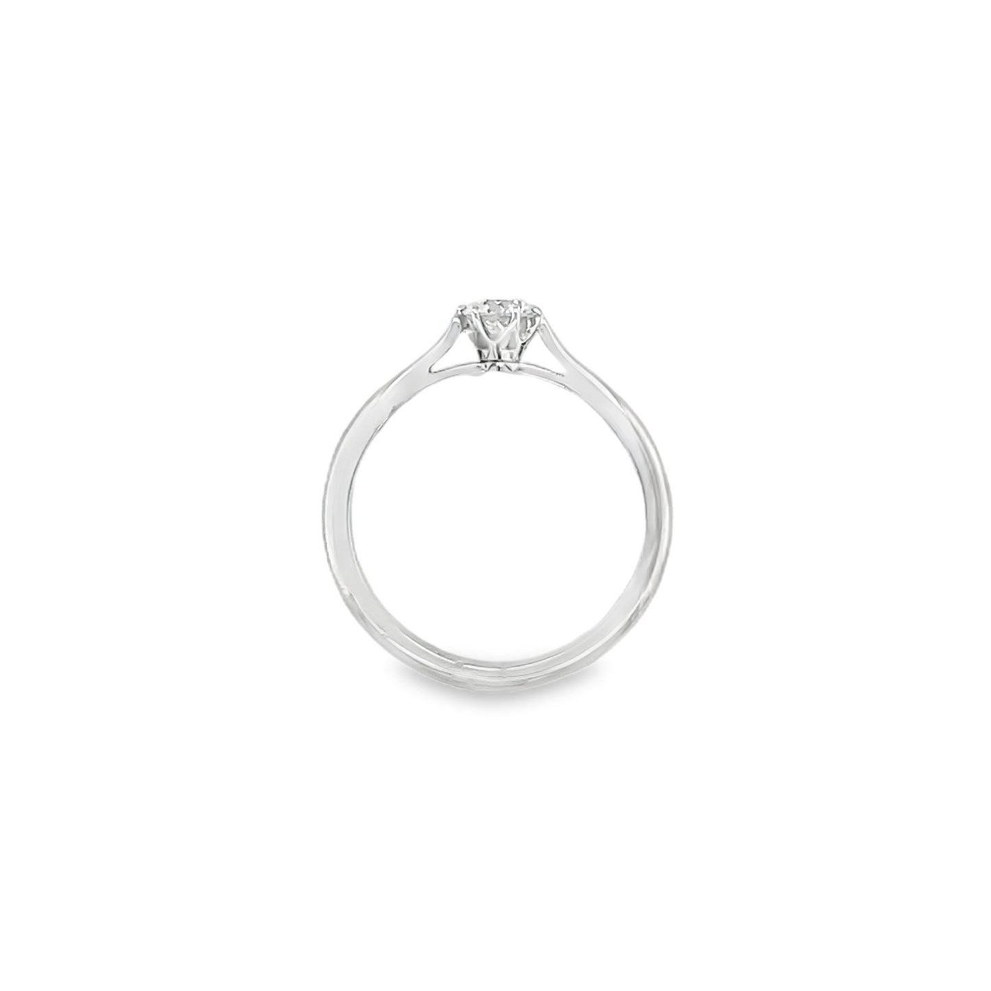 Hans Krieger's 18K White Gold Six-prong Solitaire Diamond Engagement Ring