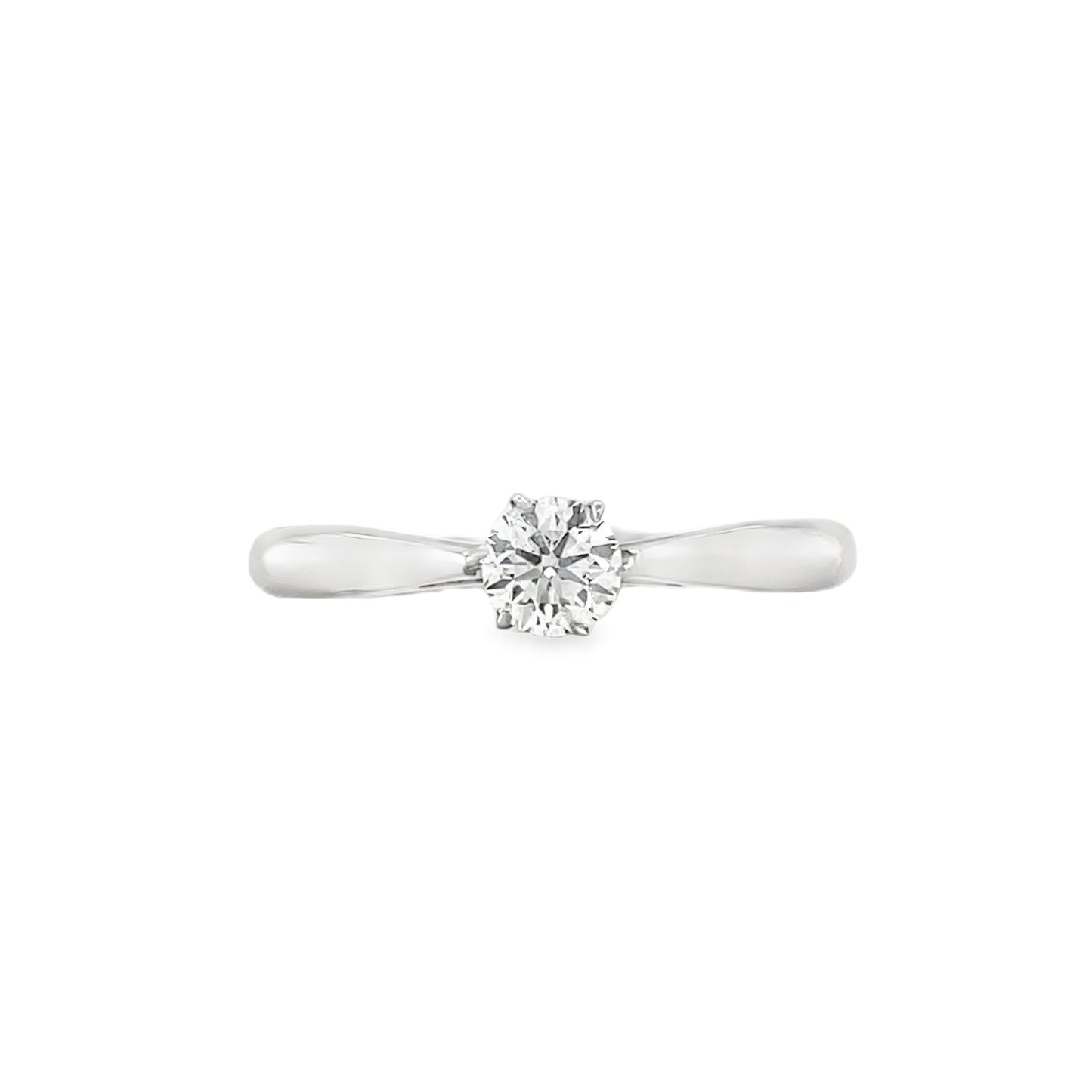 Hans Krieger's 18K White Gold Six-prong Solitaire Diamond Engagement Ring