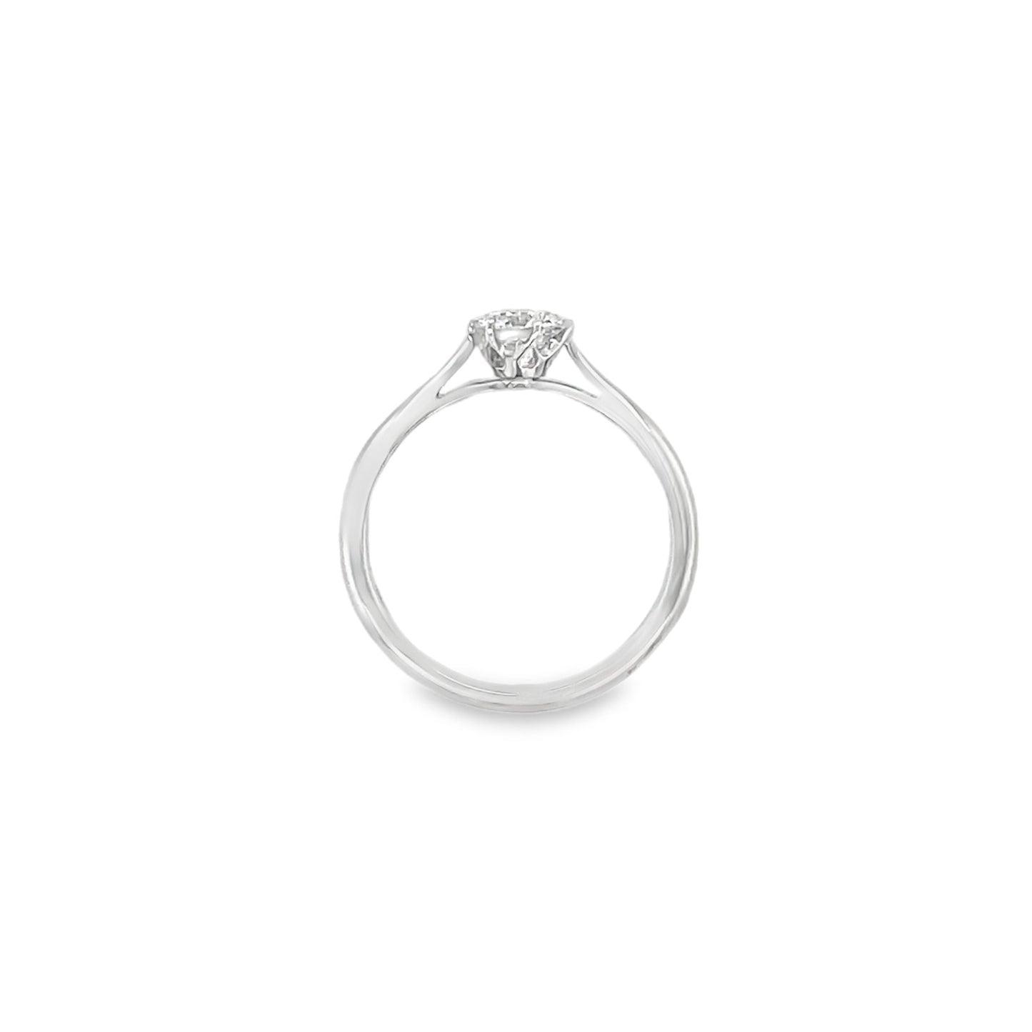 Hans Krieger's 18K White Gold Six-prong Solitaire Diamond Engagement Ring