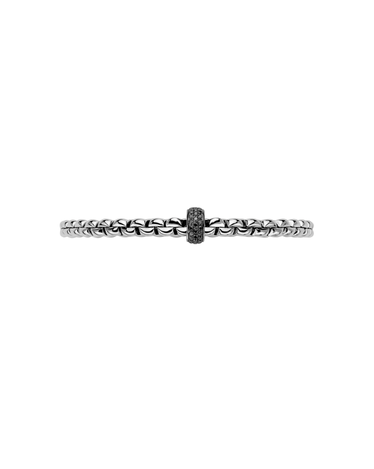 Fope's 18K White Gold Eka Flex'it Black Diamond Bracelet