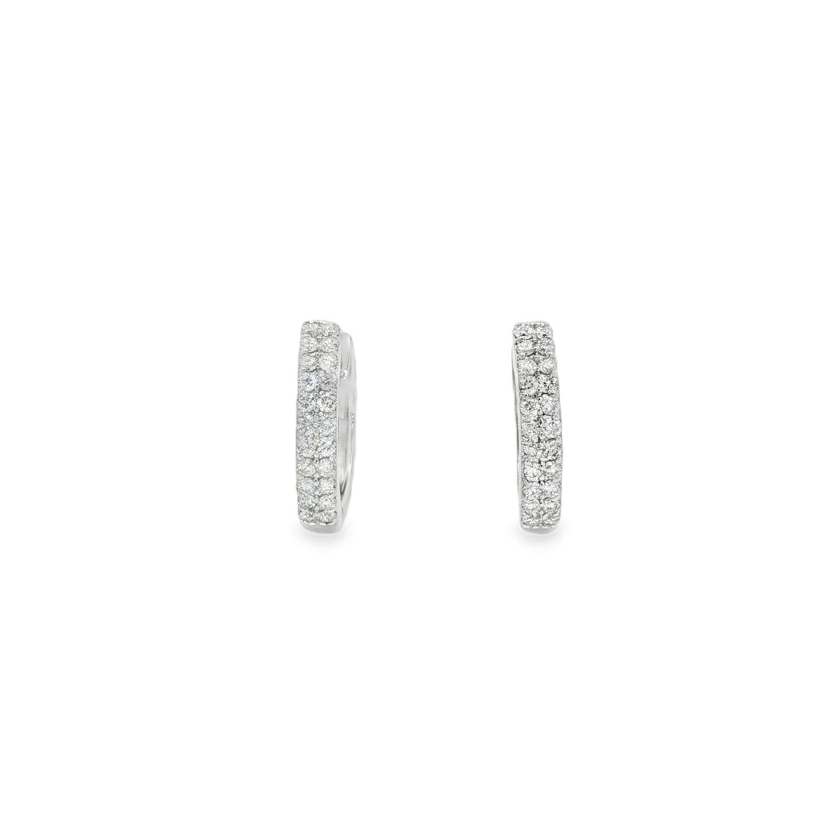 Jai's 14K White Gold 0.3-carat Diamond Pave Hoops