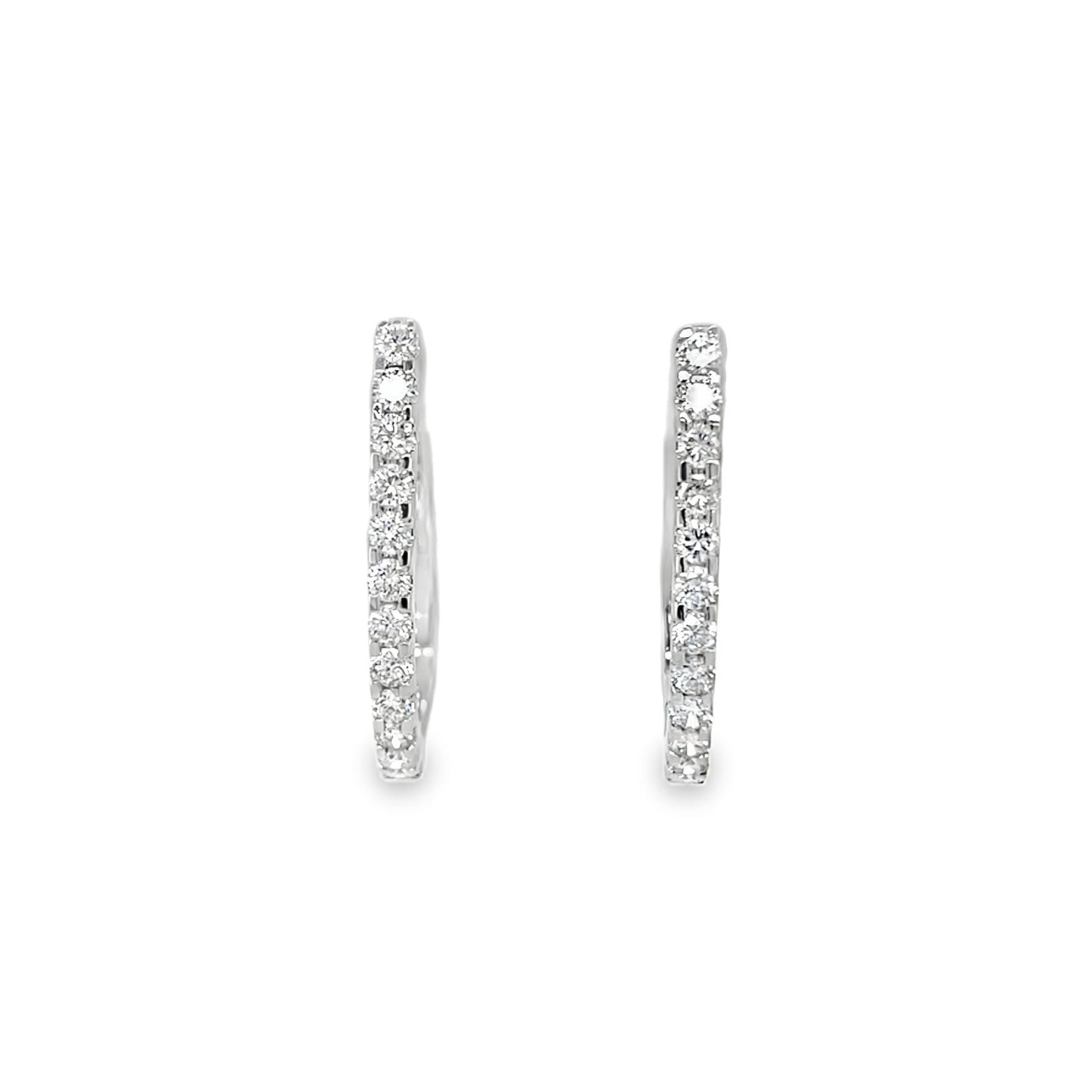 Jai's 14K White Gold Diamond Hoops