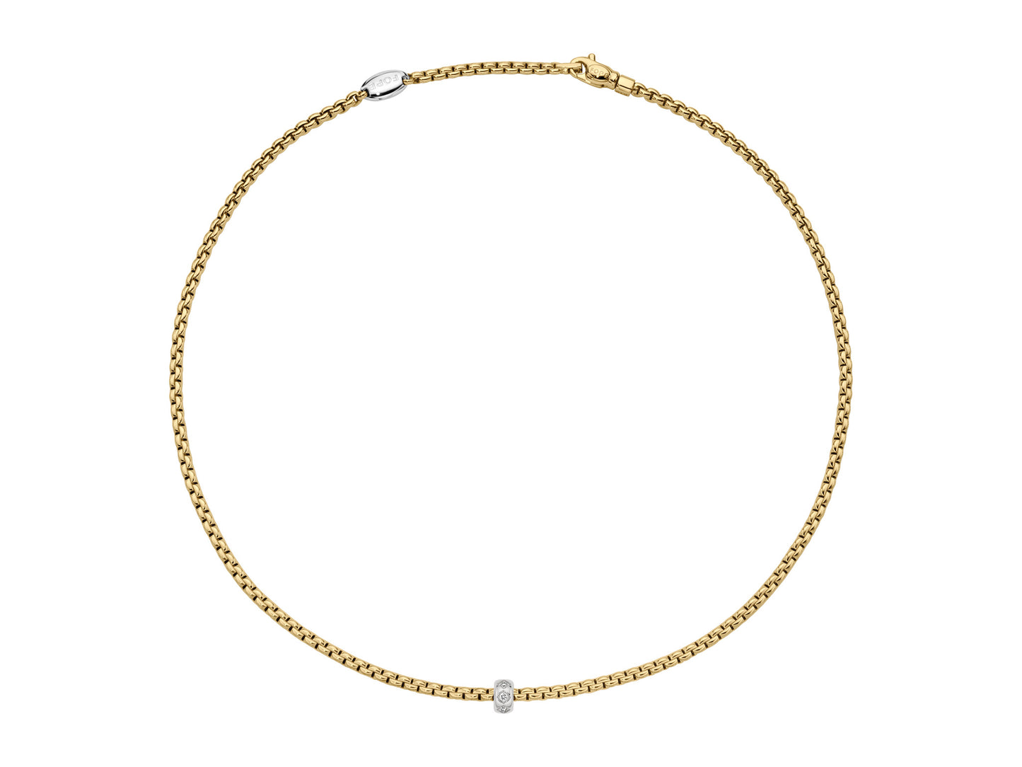 Fope's 18K Yellow Gold Eka Rope Diamond Necklace
