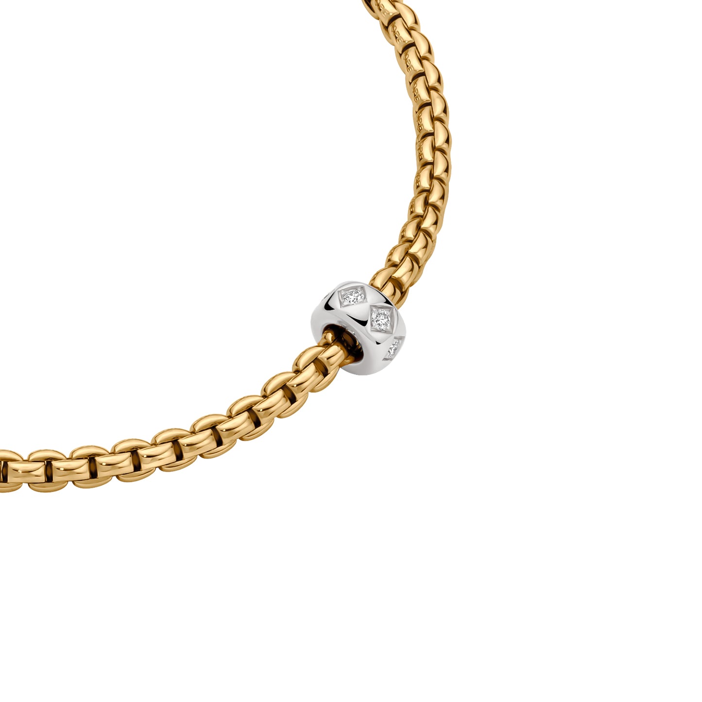 Fope's 18K Yellow Gold Eka Rope Diamond Necklace