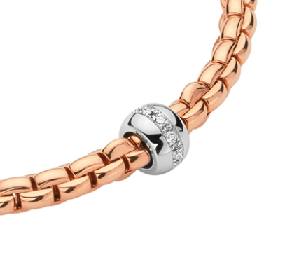 Fope's 18K Rose Gold Eka Diamond Bracelet