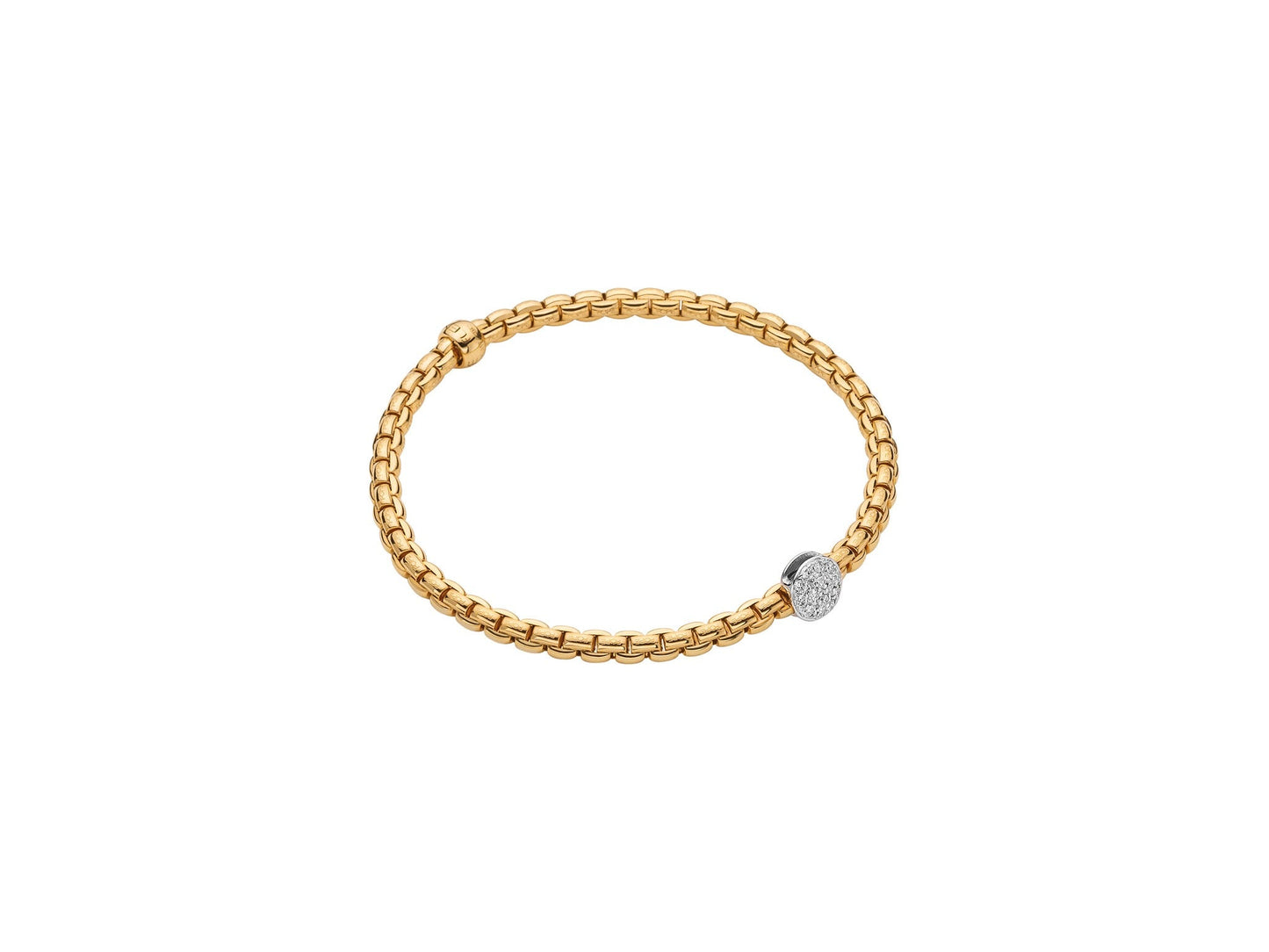 Fope's 18K Yellow Gold Eka Flex'it Diamond Bracelet
