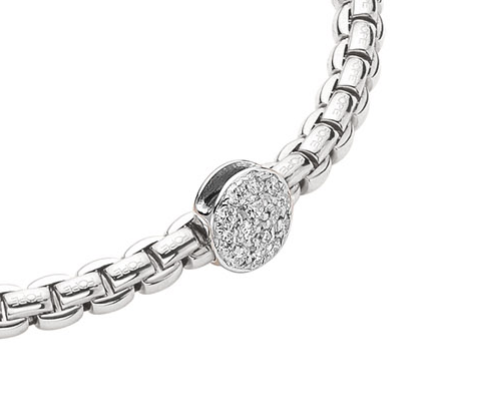 Fope's 18K White Gold Eka Flex'it Diamond Bracelet