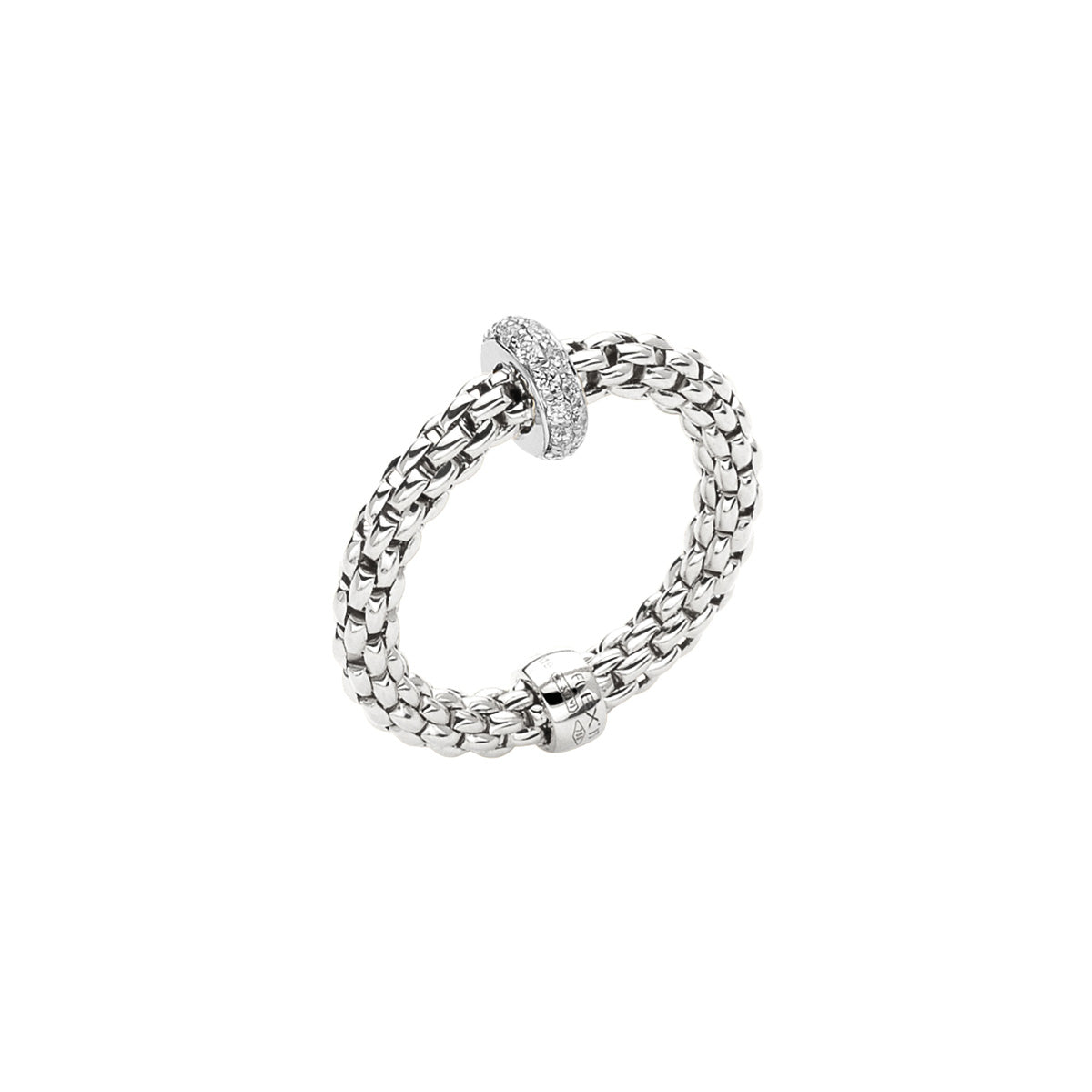 Fope's 18K White Gold Prima Flex'it Diamond Ring