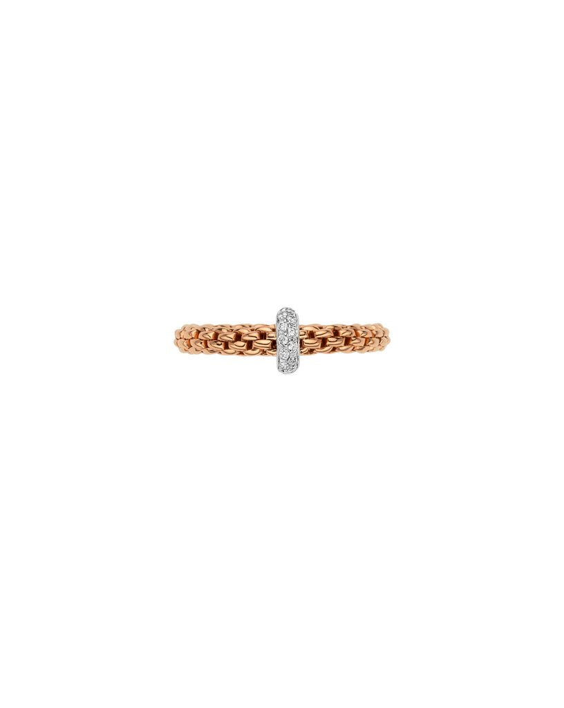 Fope's 18K Rose Gold Prima Flex'it Diamond Ring