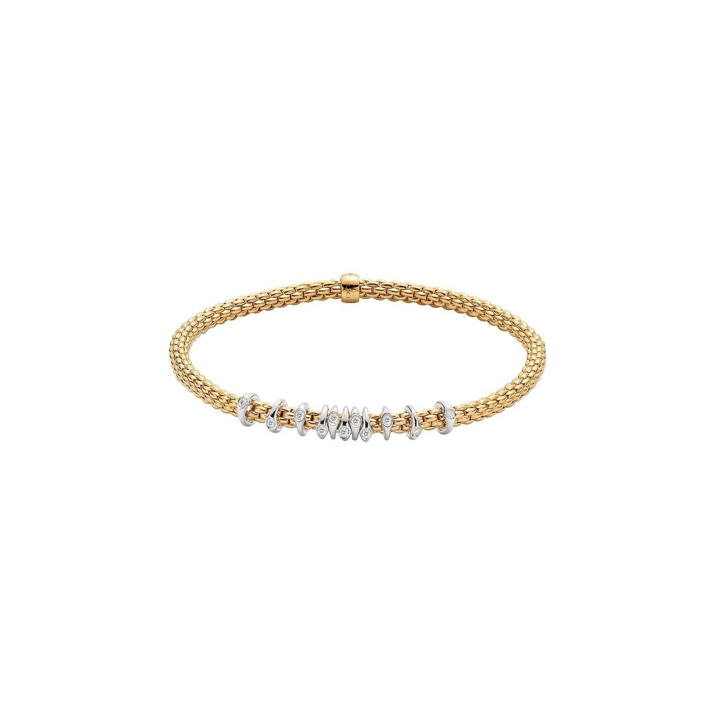 Fope's 18K Yellow Gold Multi-rondel Prima Diamond Bracelet