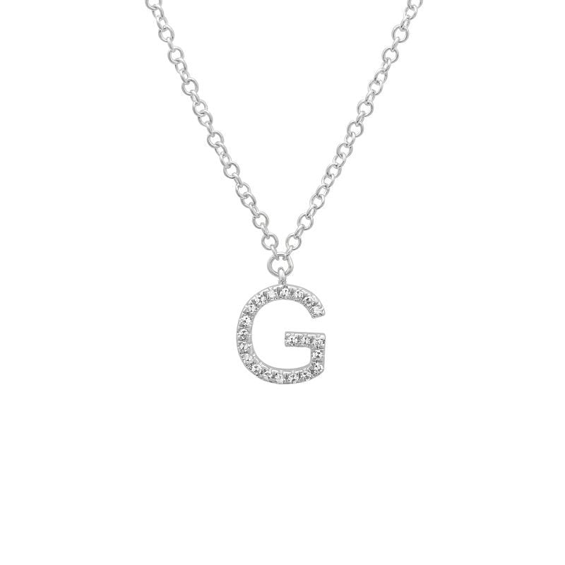 Jai's 14K White Gold Diamond Initial G Necklace