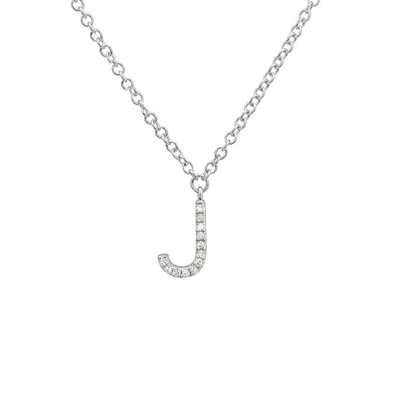 Jai's 14K White Gold Diamond Initial J Necklace
