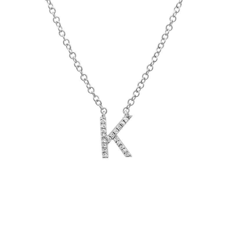 Jai's 14K White Gold Diamond Initial K Necklace