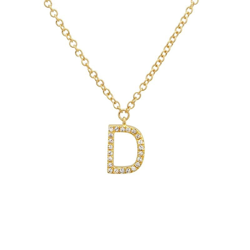 Jai's 14K Yellow Gold Diamond Initial D Necklace