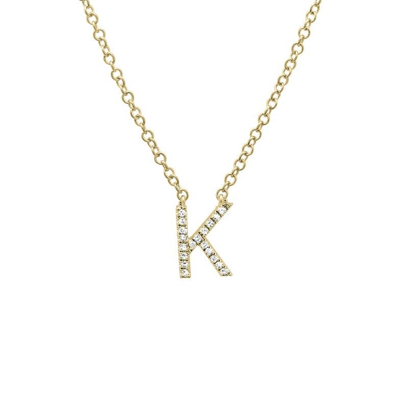 Jai's 14K Yellow Gold Diamond Initial K Necklace