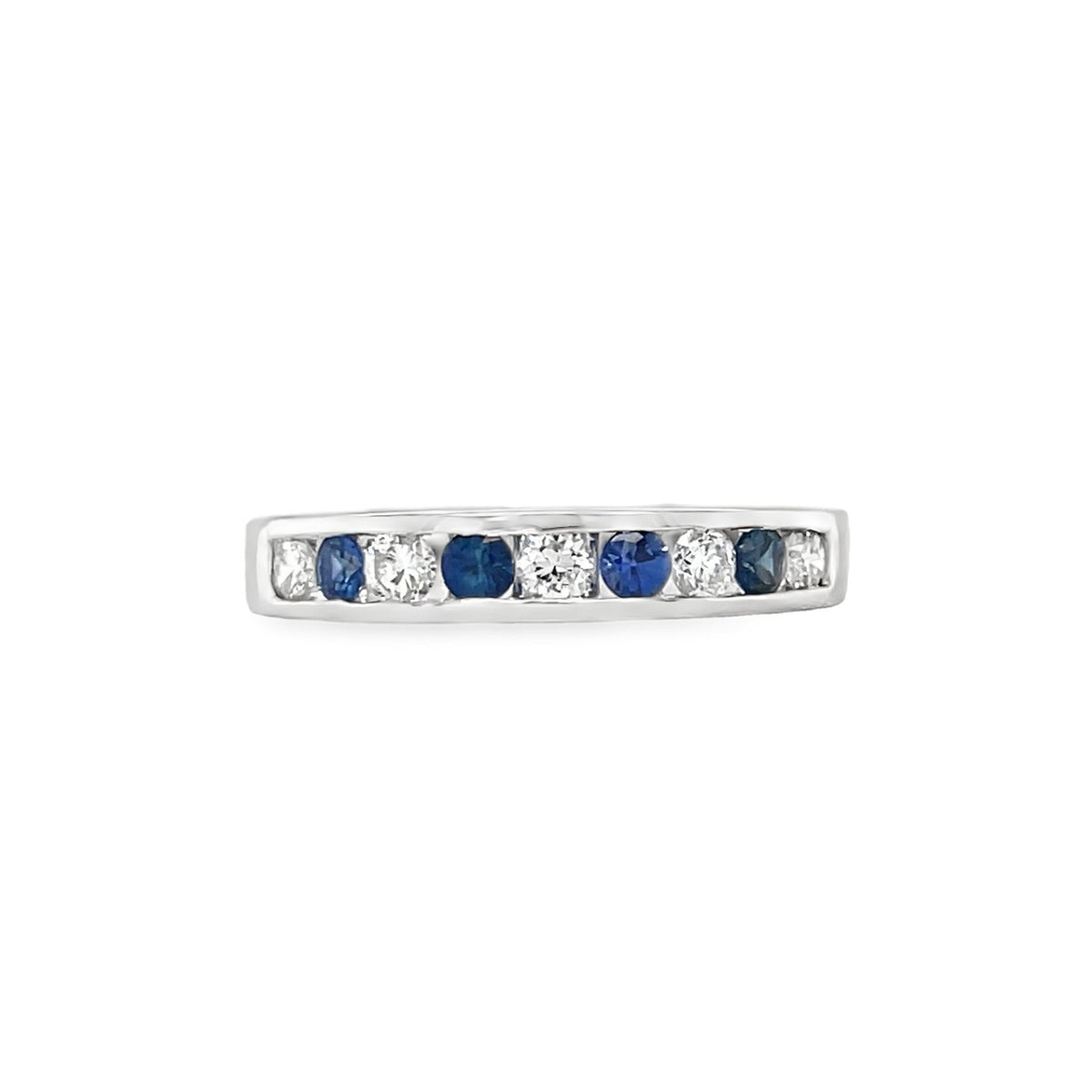 Jai's 14K White Gold Sapphire & Diamond-inset Ring