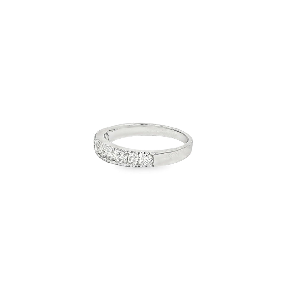 Jai's 14K White Gold 0.5-carat Diamond Semi-pave Ring