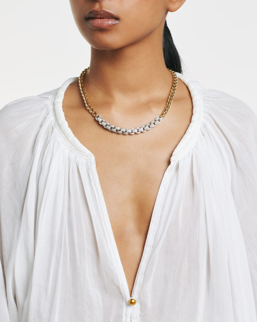 Fope's 18K Yellow Gold Eka Rope Diamond Necklace