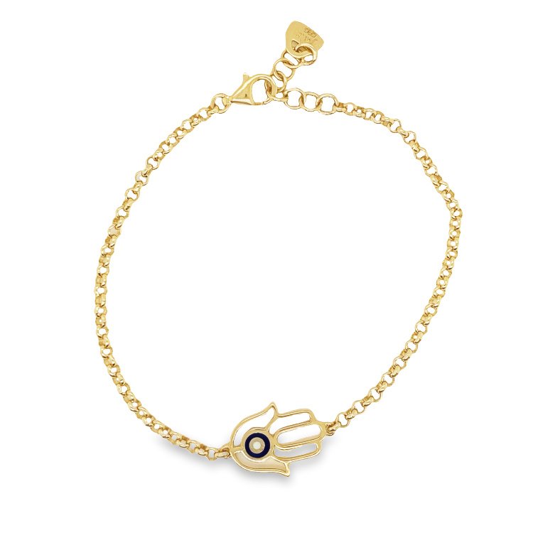 Jai's 14K Yellow Gold Hamsa Hand Bracelet
