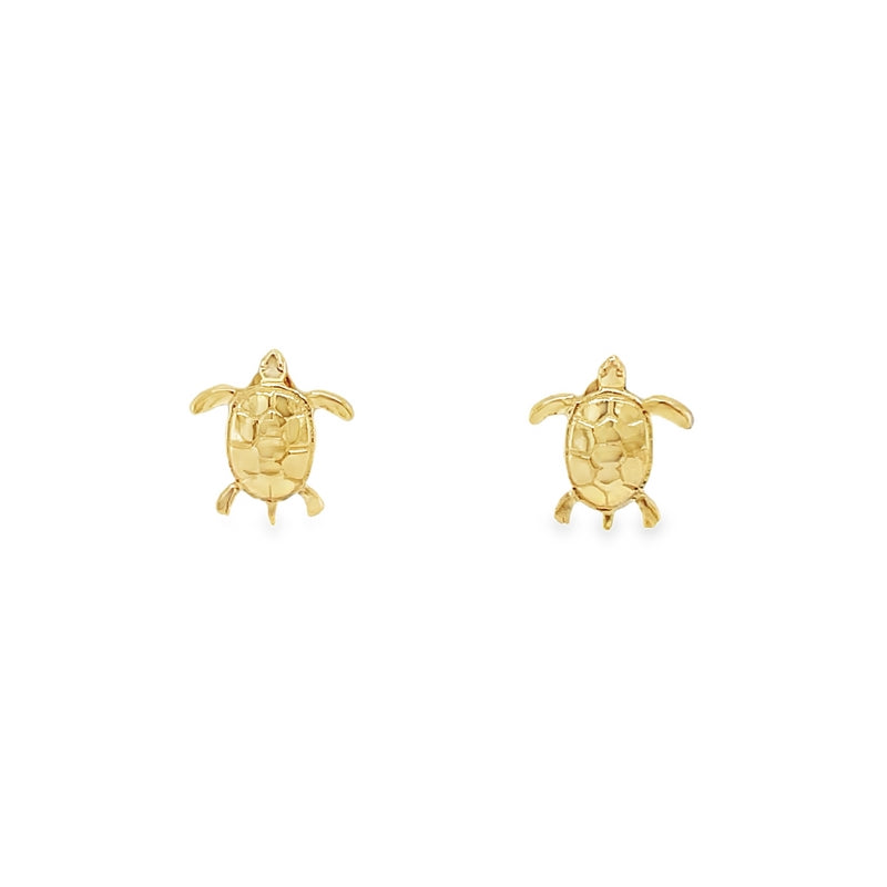 Jai's 14K Yellow Gold Turtle Studs