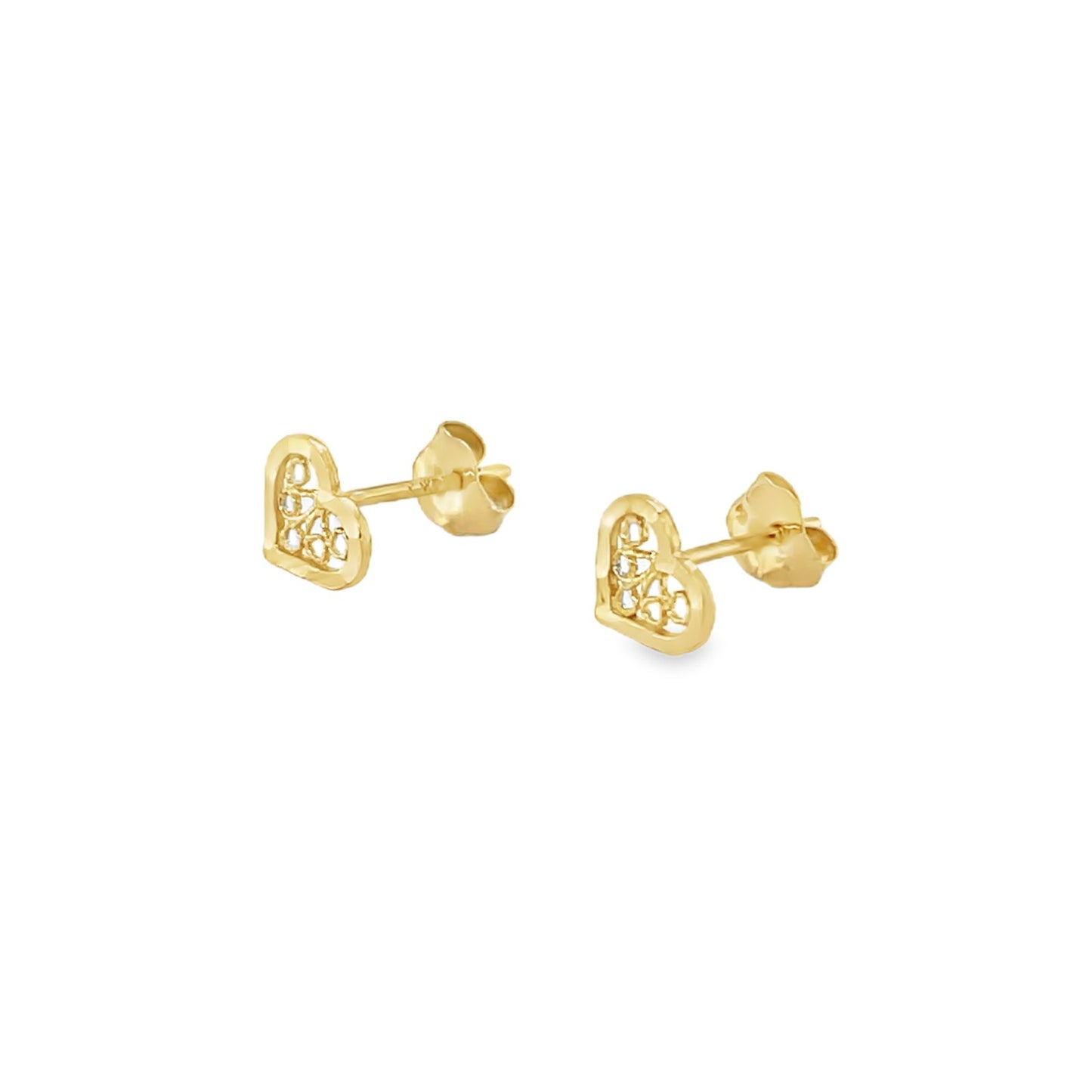 Jai's 14K Yellow Gold Heart Studs