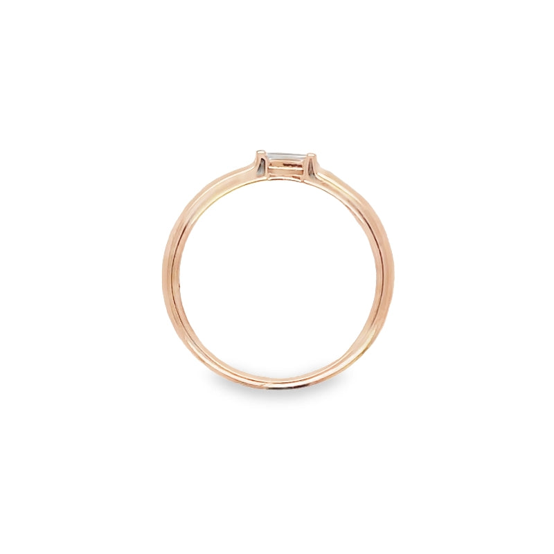 Jai's 14K Rose Gold Solitaire Baguette-cut Diamond Ring
