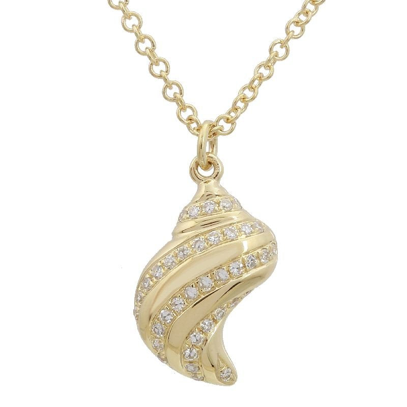 Jai's 14K Yellow Gold Diamond Seashell Necklace - 18"