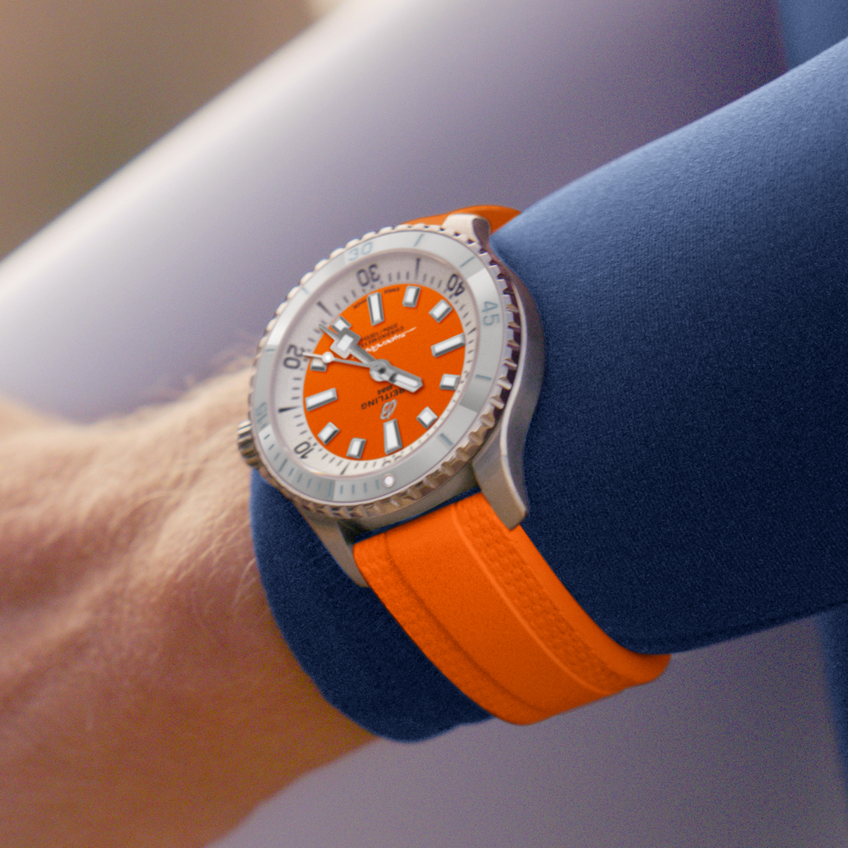 Breitling's Superocean Automatic 36 with Orange Dial