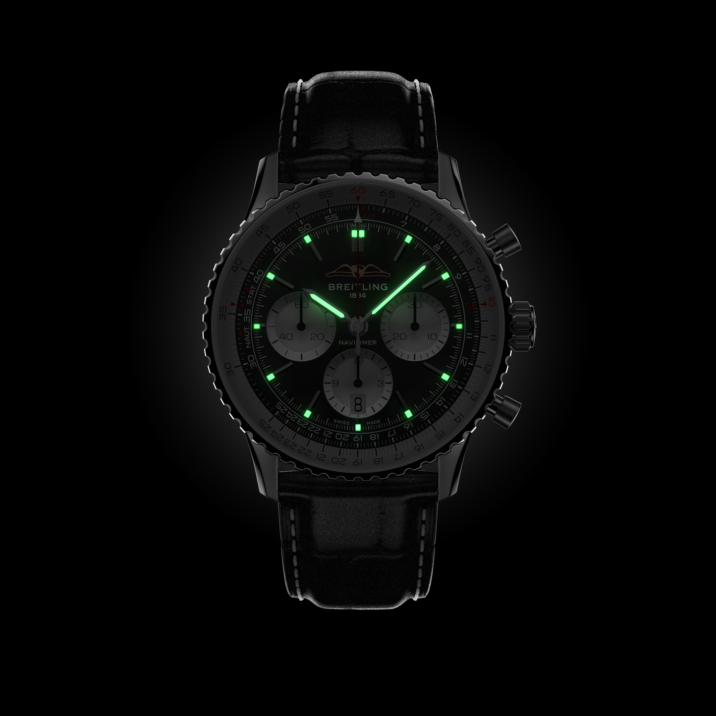 Breilting's Navitimer B01 Chronograph 43 with Black Dial