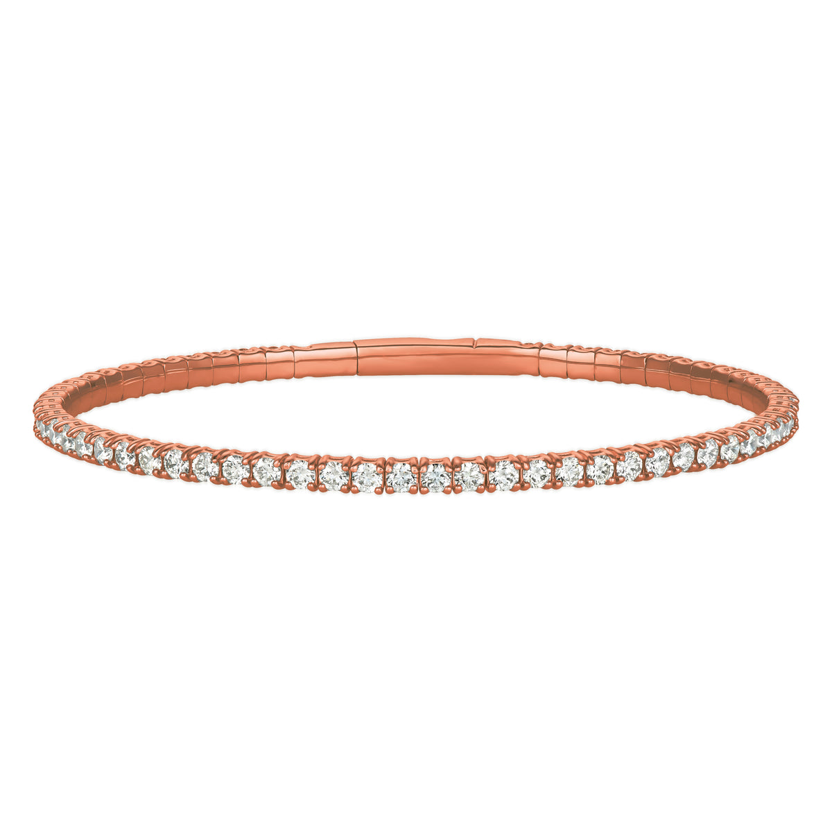 Morris & David's 14K Rose Gold 2-carat Diamond Flex Bangle