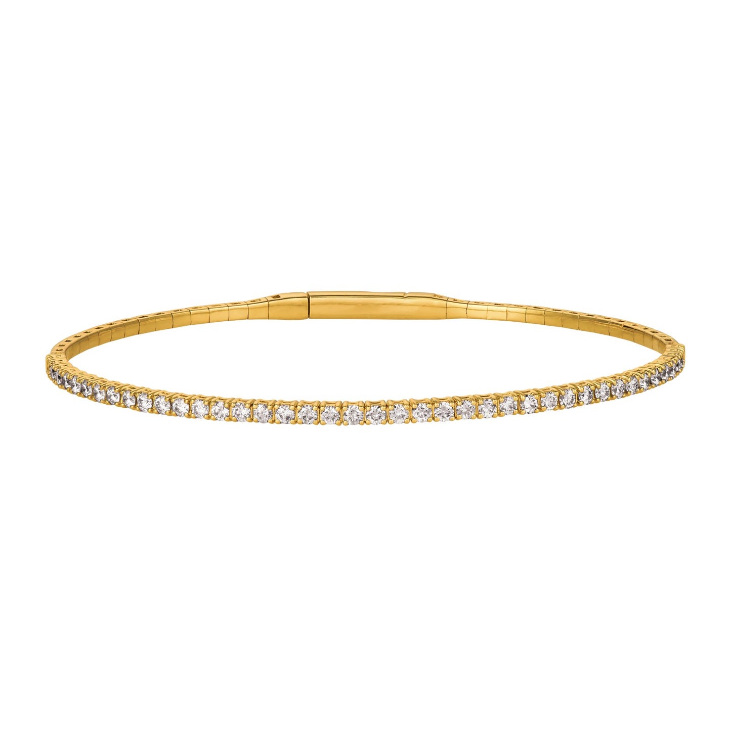 Morris & David's 14K Yellow Gold 1-carat Diamond Flex Bangle