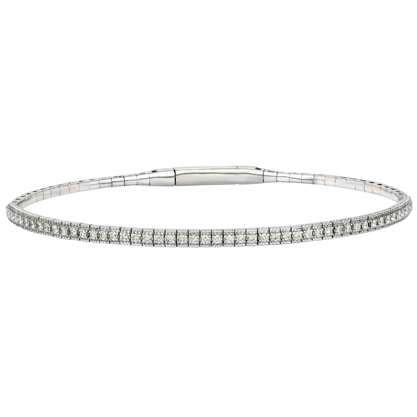 Morris & David's 14K White Gold Flexible 0.5-carat Diamond Bracelet