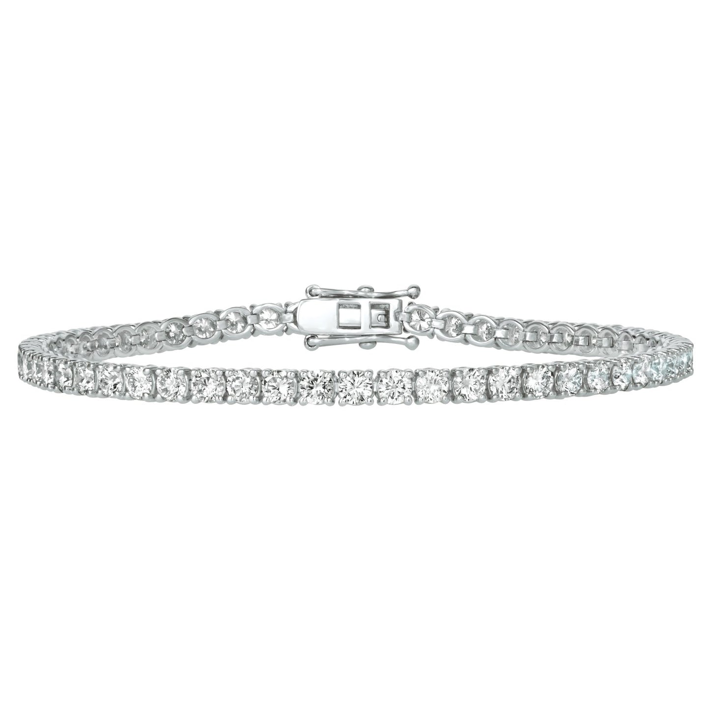 Jai's 18K White Gold 5-carat Diamond Tennis Bracelet - 7"
