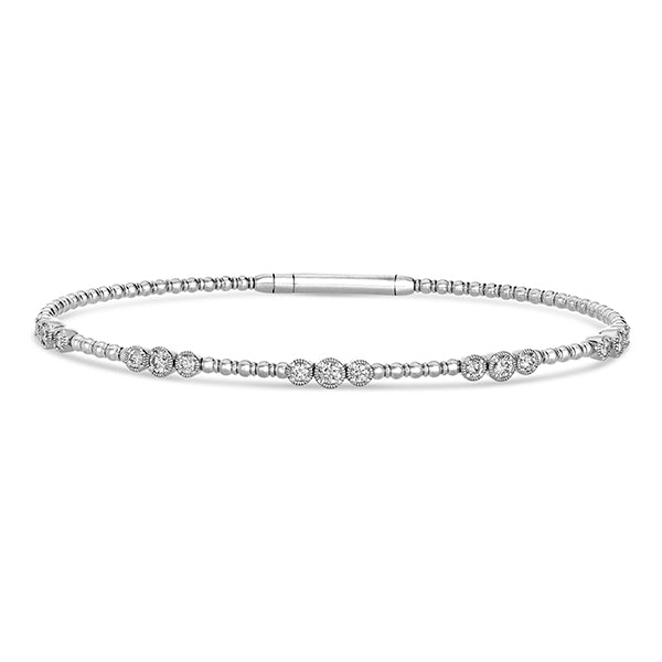 Morris & David's 14K White Gold 0.5-carat Diamond Flex Bangle