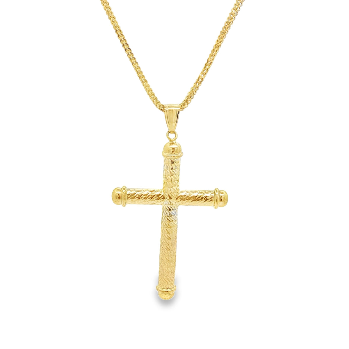 Jai's 14K Yellow Gold Large Cable Cross Pendant