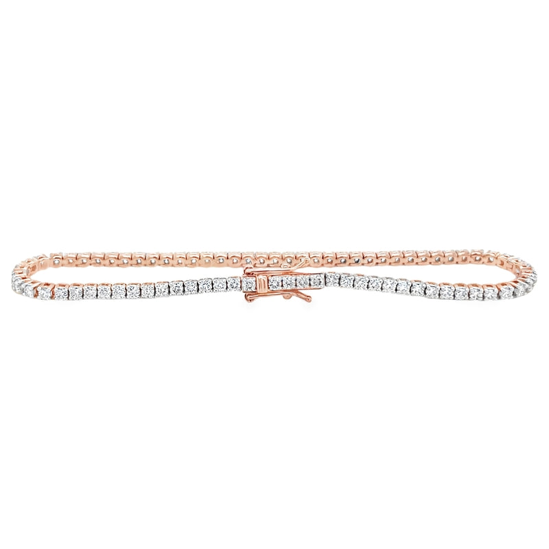 Jai's 18K Rose Gold 2-carat Diamond Tennis Bracelet