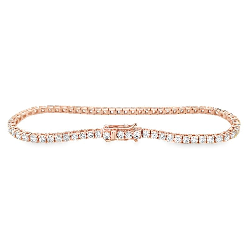 Jai's 18K Rose Gold 3-carat Diamond Tennis Bracelet