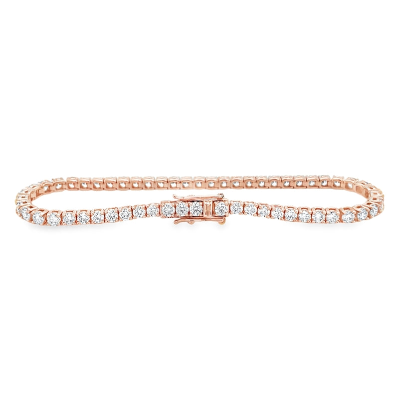 Jai's 18K Rose Gold 4-carat Diamond Tennis Bracelet