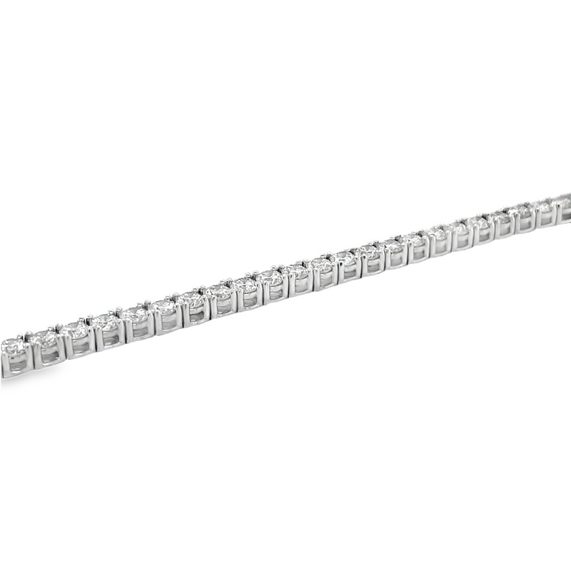 Jai's 18K White Gold 6-carat Diamond Tennis Bracelet - 7"