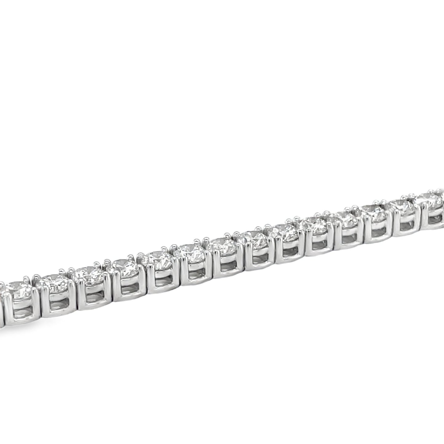 Jai's 18K White Gold 7-carat Diamond Tennis Bracelet - 7"