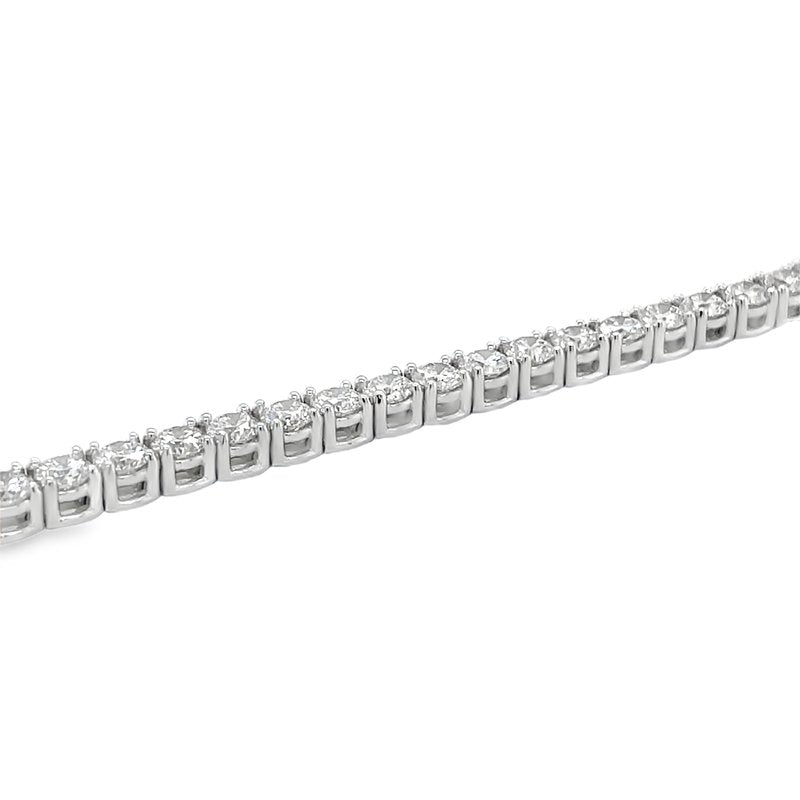 Jai's 18K White Gold 8-carat Diamond Tennis Bracelet - 7"