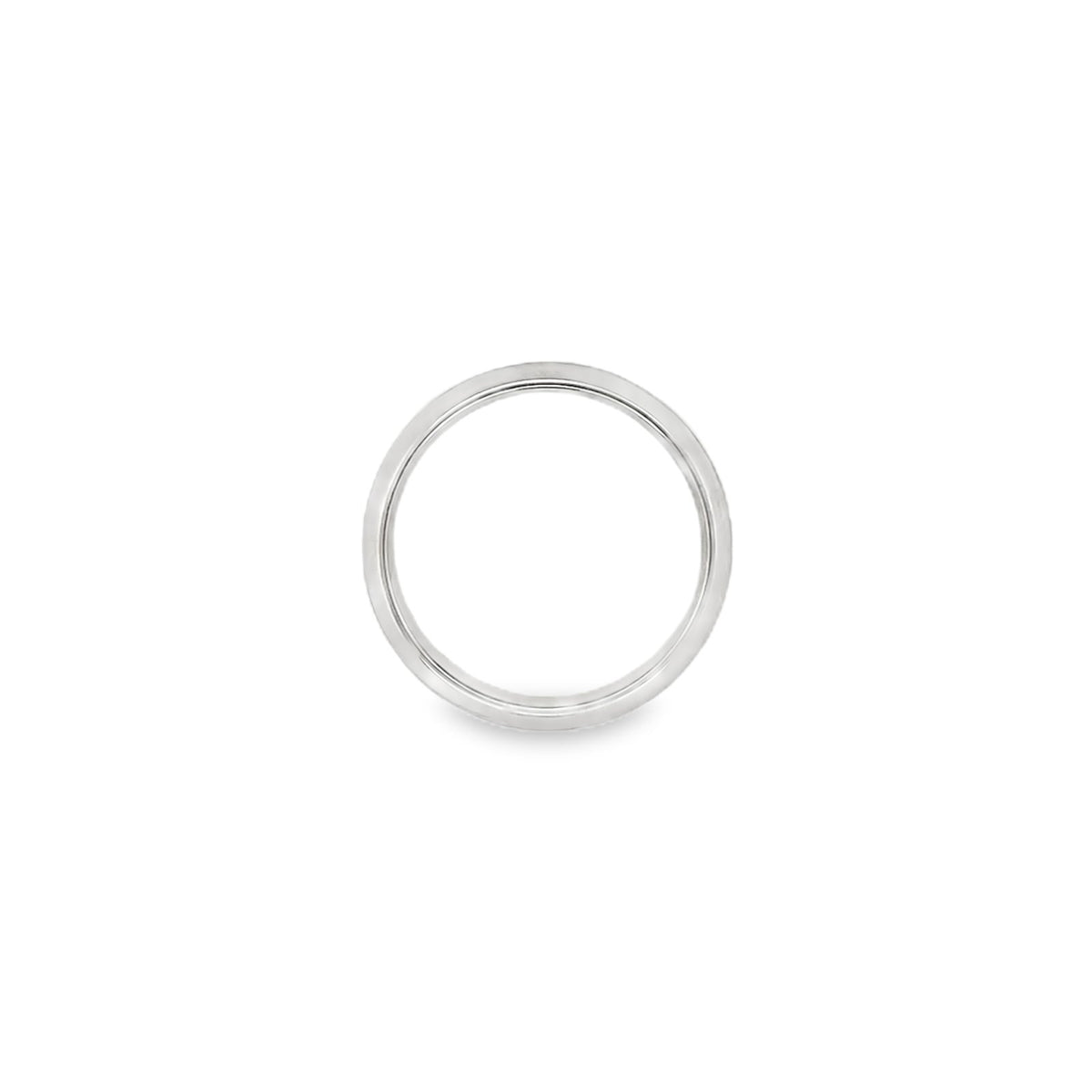 Jai's 14K Grey Gold Faceted Wedding Band