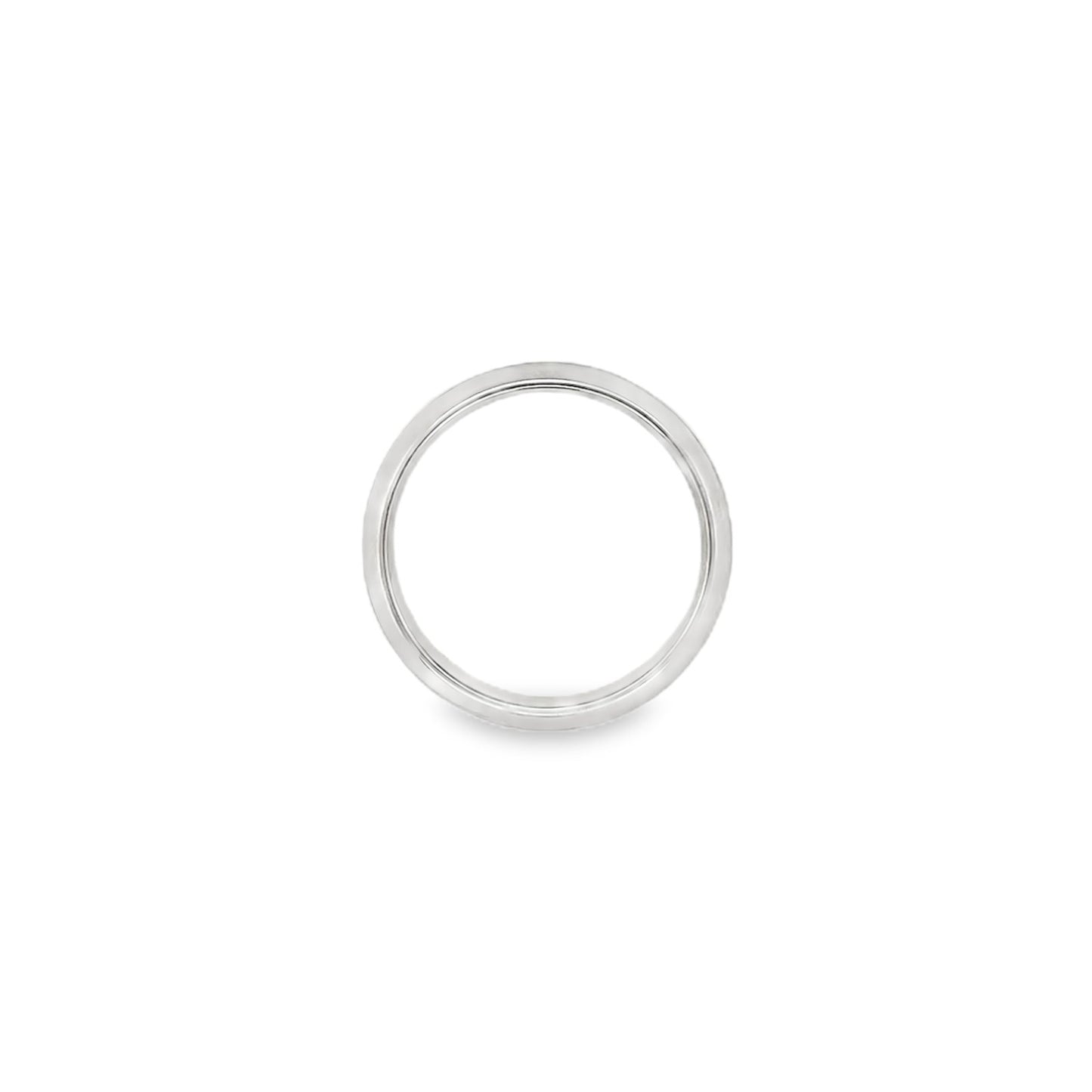 Jai's 14K Gray Gold Faceted Wedding Band