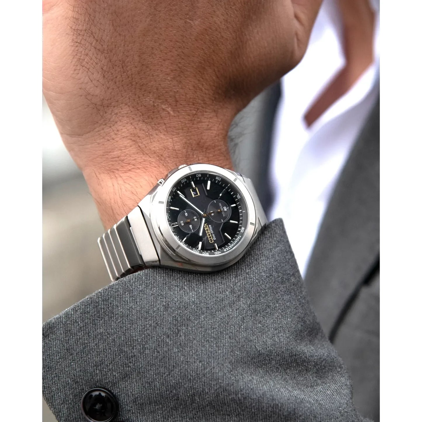 Citizen's Super Titanium Armor with Grey-black Chronograph Dial