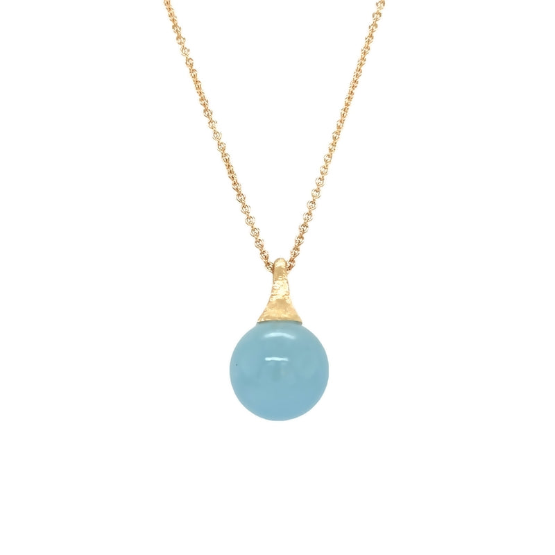 Marco Bicego's 18K Yellow Gold Africa Aquamarine Necklace