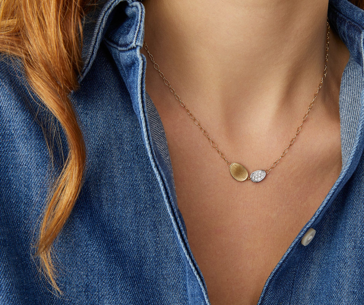 Marco Bicego's 18K Two-tone Lunaria Diamond Necklace