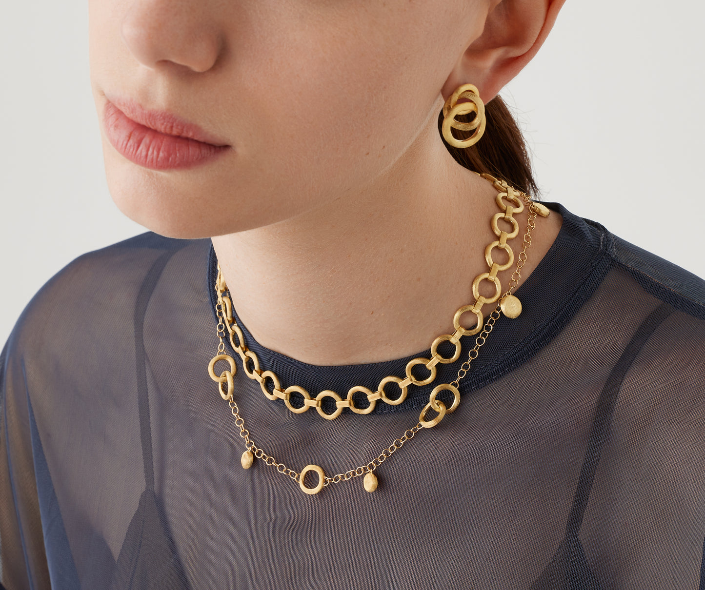 Marco Bicego's 18K Yellow Gold Jaipur Link Satin Necklace