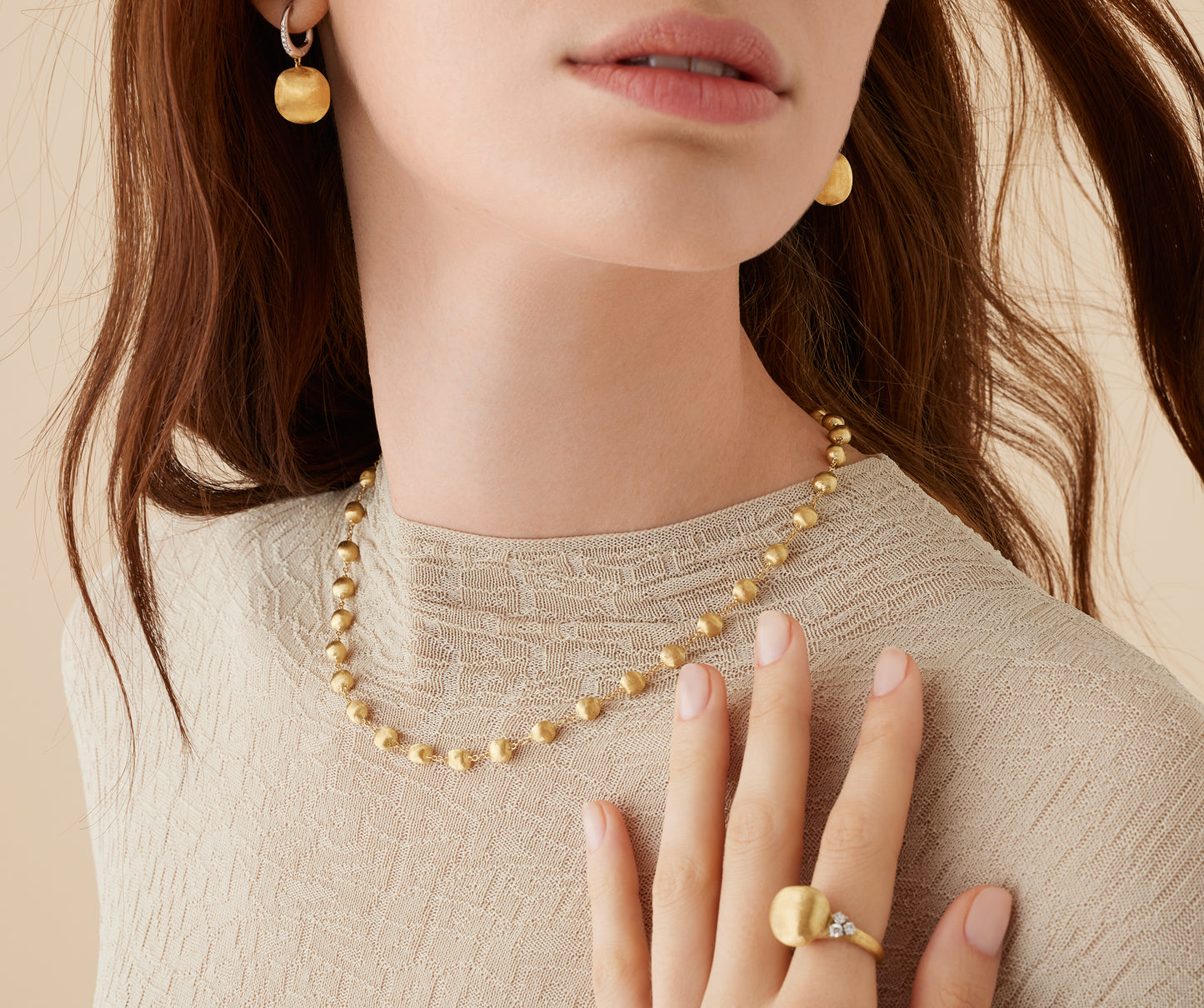 Marco Bicego's 18K Yellow Gold Africa Bead Necklace