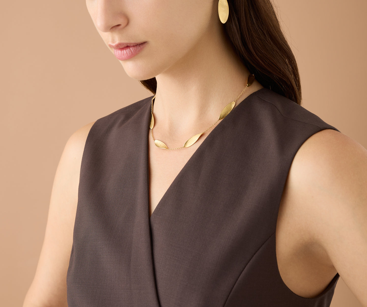 Marco Bicego's 18K Yellow Gold Lunaria Twist Necklace