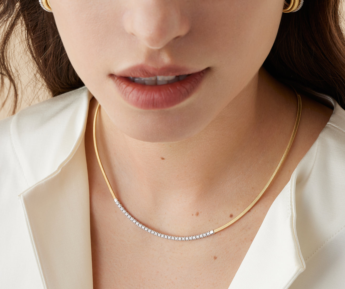 Marco Bicego's 18K Two-tone Masai Diamond Coil Necklace